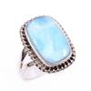 Natural Republic Larimar Gemstone 925 Solid Sterling Silver Gift Ring S.6 i4k06