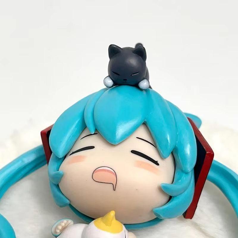 Anime Hatsune Miku Sleeping Action Figure Kawaii Desktop Ornament Chassis Decoration Collection Statue Model Toys Surprise Gifts
