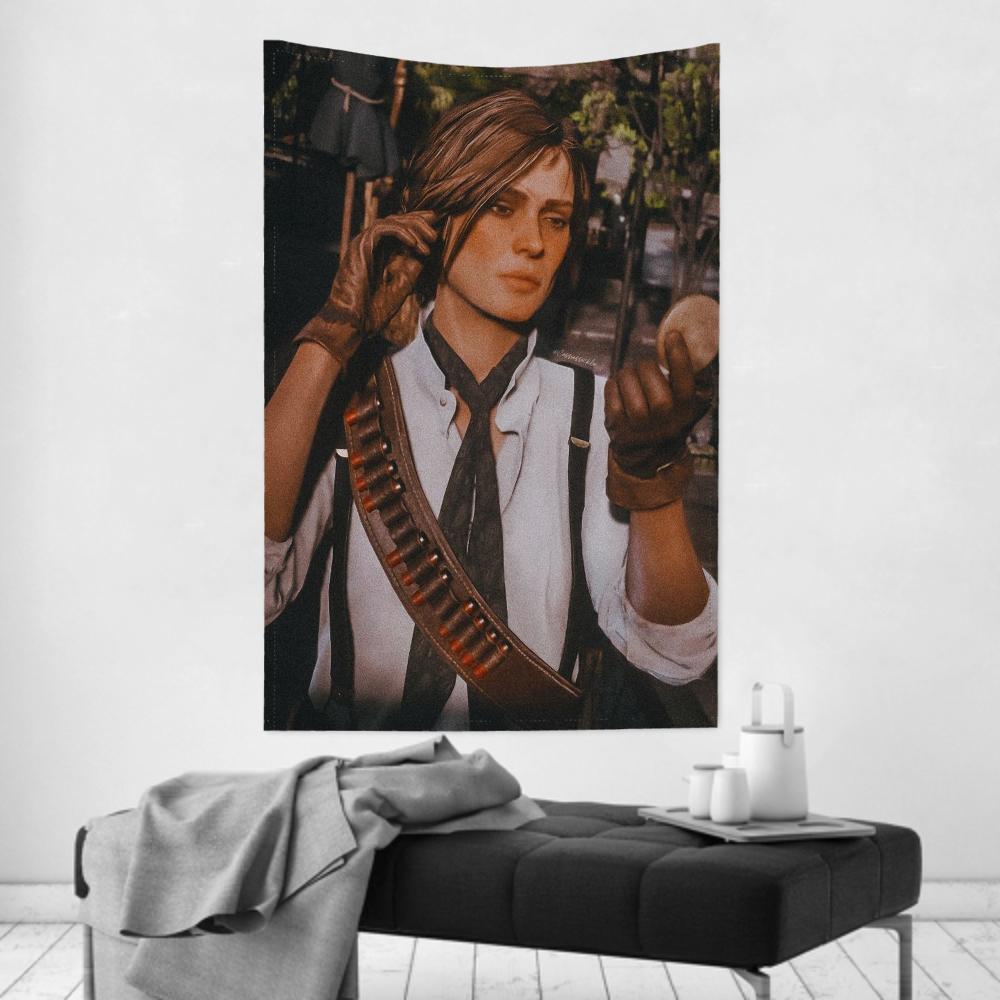 Rdr2 Sadie Adler Arazzo Decorazione Stanza Panno da Parete Sfondo Appeso per Feste Decorazione Stanza Stanza dei Bambini