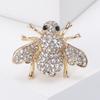 Fashion Enamel Bee Brooches for Women Rhinestone Insect Pins Event Party Funny Gifts Backpack Decoration Clothes Accessories