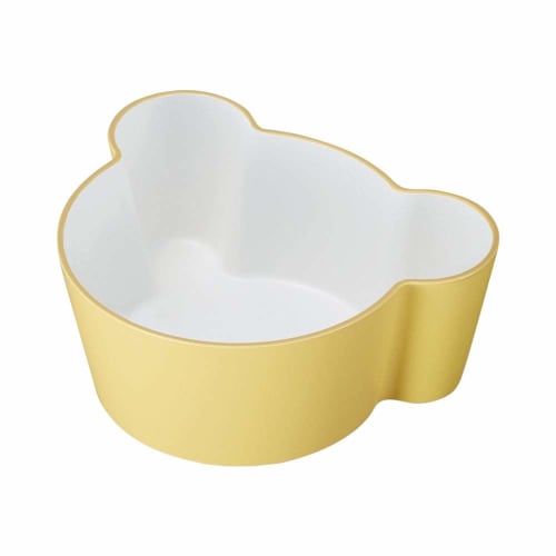 tak Kids' Dish, Bowl Bear Medium, Children's Bowl, Yellow, 11 x 13.8 x 5.5 cm (JTN-0131-YL)