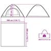 5 Person Camping Tent White Blackout Fabric Quick Release System