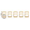 20pcs 4mm  Mini Ultra-small Tri-glide Buckle Diy Dolls Buckles Belt Buttons  Bags Accessories