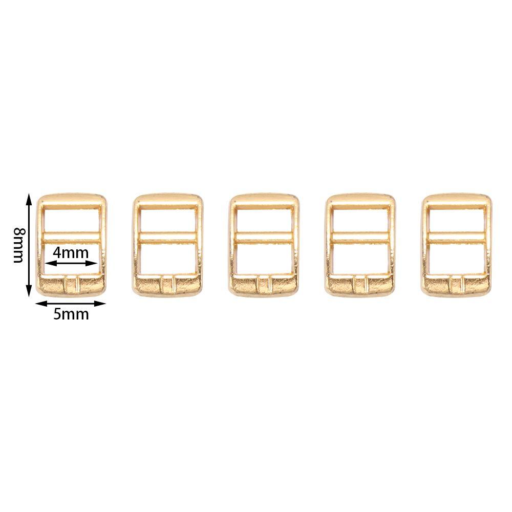 20pcs 4mm  Mini Ultra-small Tri-glide Buckle Diy Dolls Buckles Belt Buttons  Bags Accessories