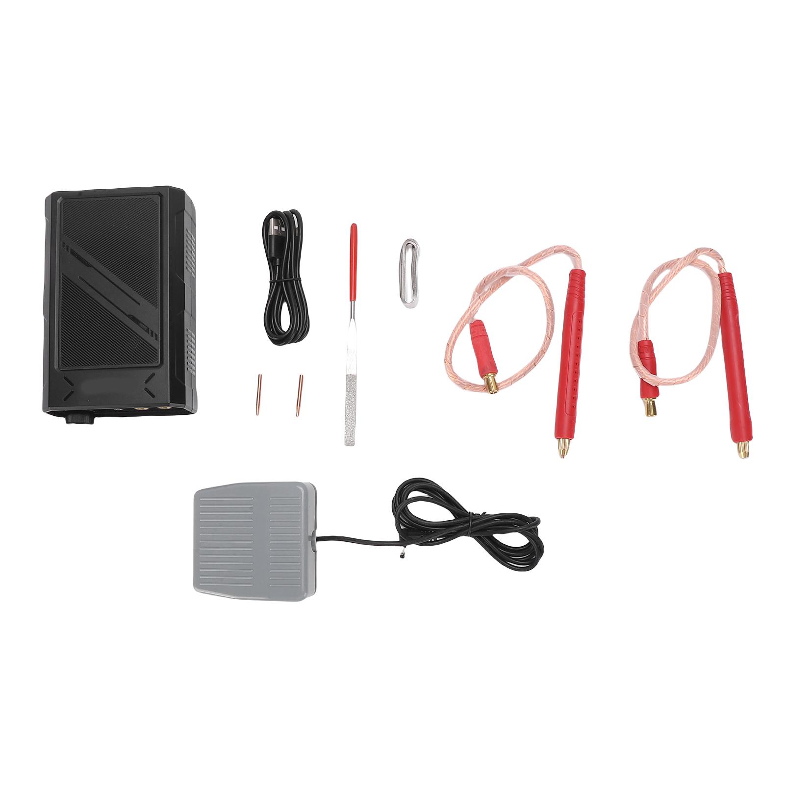 

TK-20P Spot Welder 1200A 10000W Portable Double Pulse Spot Welding Machine for 0.3mm Ni Plating and 0.15mm Pure Ni Sheet чорний