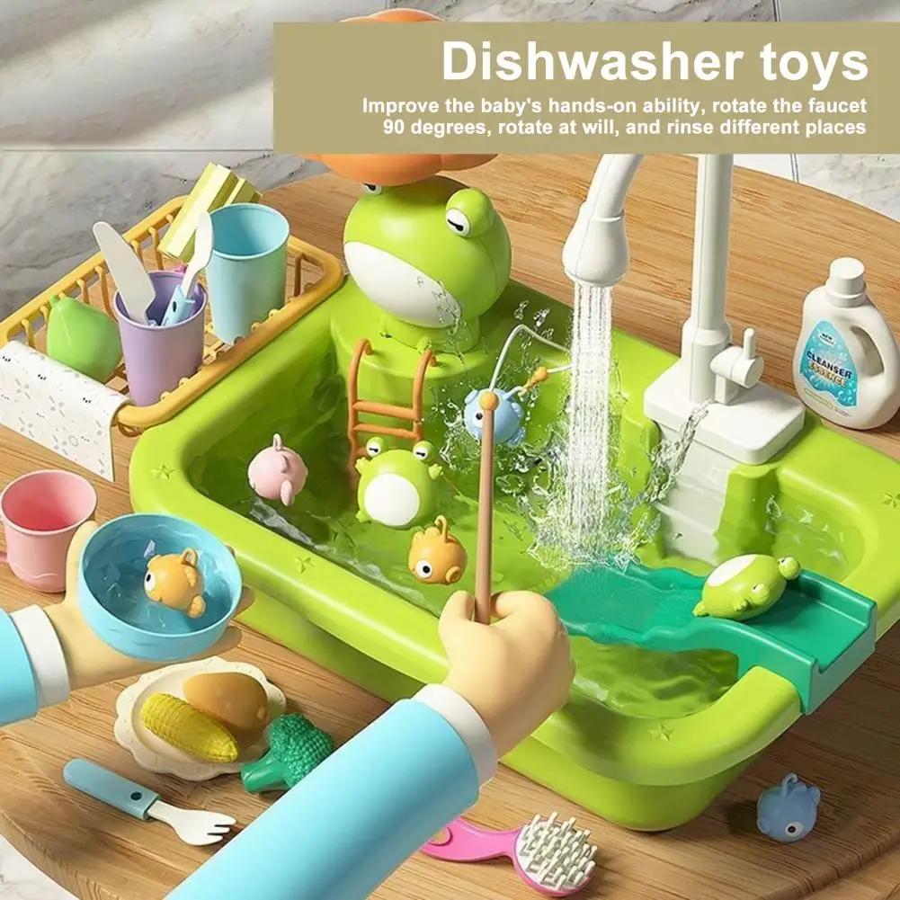 Non-Toxic Baby Kitchen Toy Plastic Dish Wash Sink Electric Dishwasher Playing Pretend Role Play Housework Early Educational Toys For Child