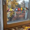 Cute Colorful Bird Static Cling Window Sticker Removable for Bedroom Living Room Glass Home Decor Art