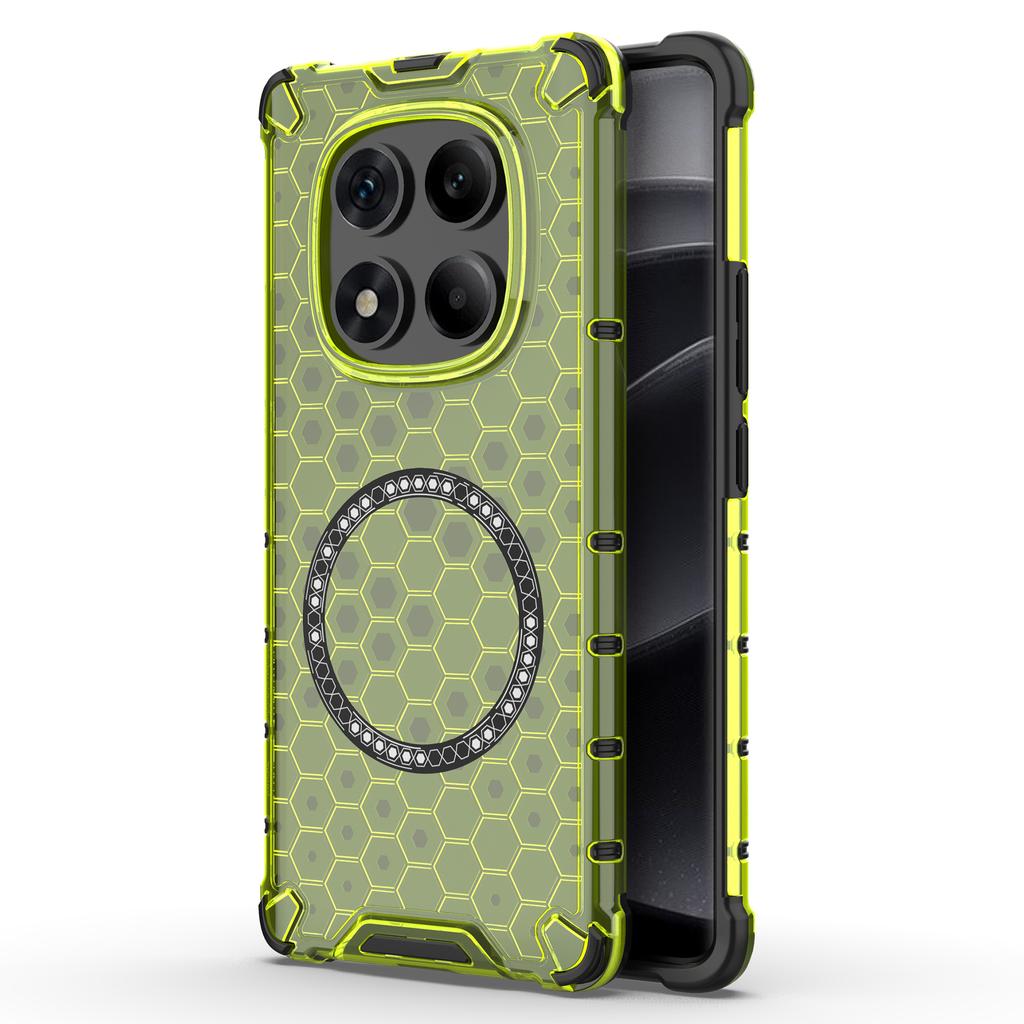 For Xiaomi Redmi Note 14 Pro 4G Case Compatible with MagSafe Honeycomb Design TPU+PC Phone Cover
