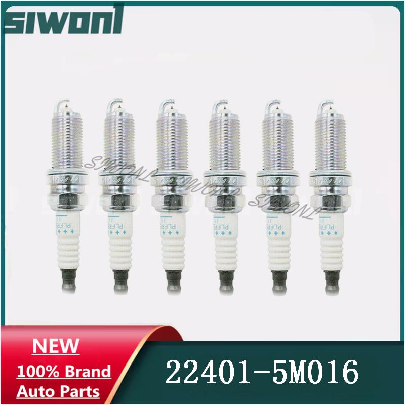 8pcs/lot Spark Plug 22401-5M016 PLFR6A-11 For NNissan Titan Xterra Quest Sentra Infiniti FX45 G35 I30 I35 224015M016 PLFR6A11
