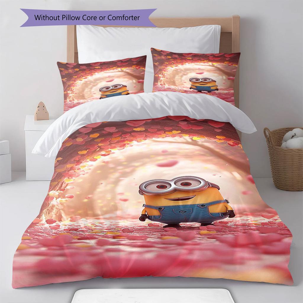 Jorge The Minion's Adorable Greeting: A Comfortable and Cozy Bedding Set—the Perfect Choice To Decorate Your Bedroom.