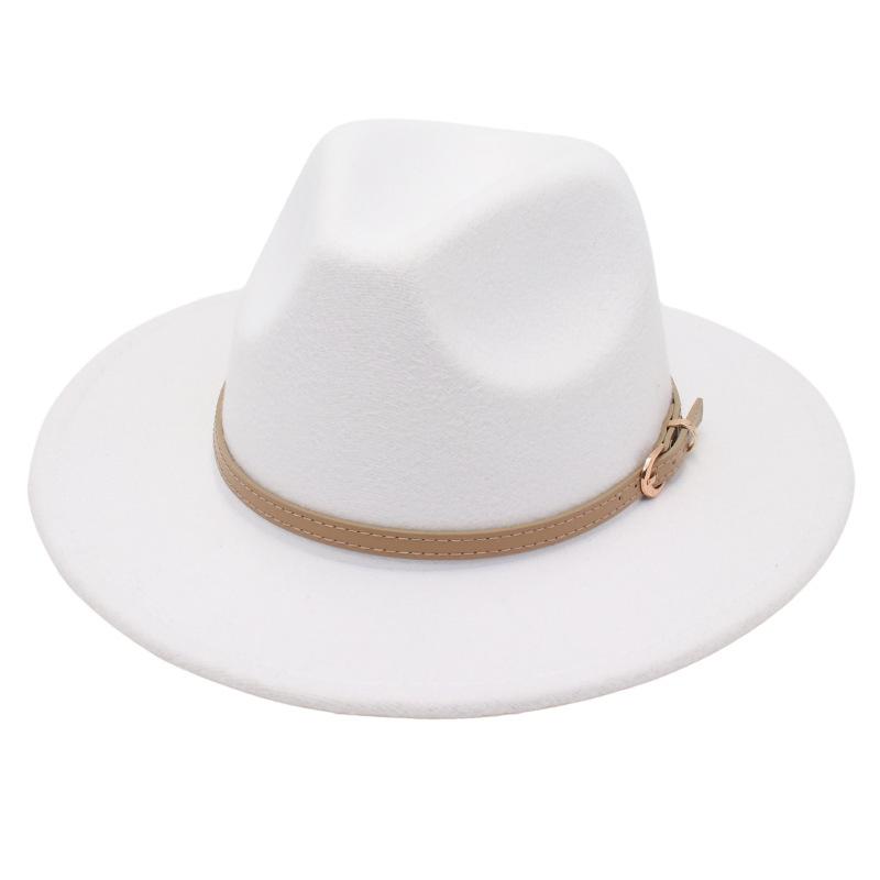 British Top Hat Punk Jazz Hat Men'S And Women'S Stage Felt Hat Performance Woolen Hat Fedora Hat Elegant Gambler Hat