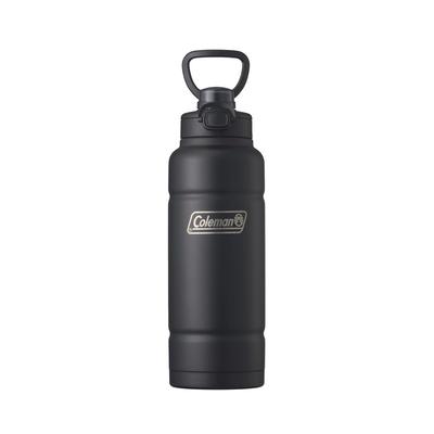 Coleman Vakuumisolierte Sportflasche 1,1L (Pechschwarz) Wasser Direktes Trinken Trinken Kompatibel Ein-Tasten-Öffnungsgriff Keramikbeschichtung