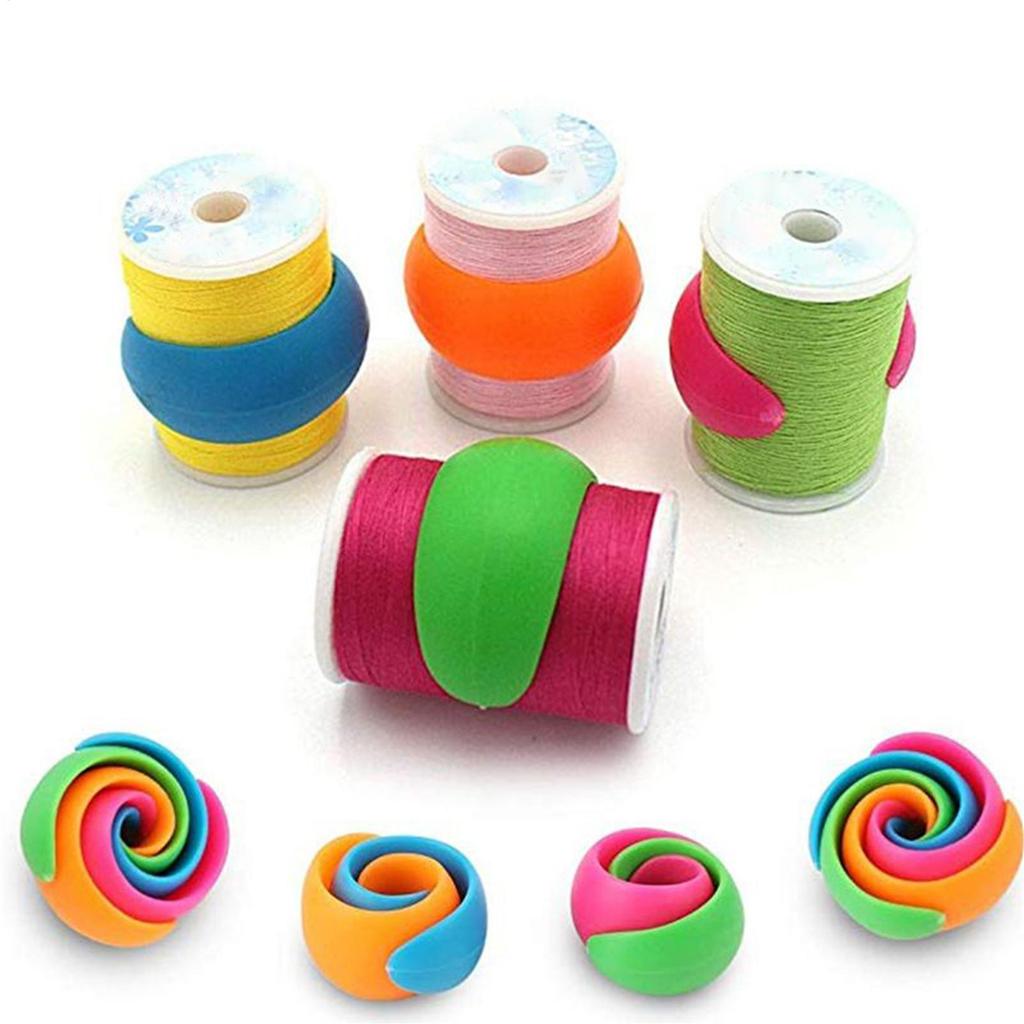 Thread Spool Hugger 20 Pieces Sewing Thread Spool Huggers Space-Saving Slim Stopper Organizers Gadget for Embroidery Men Women