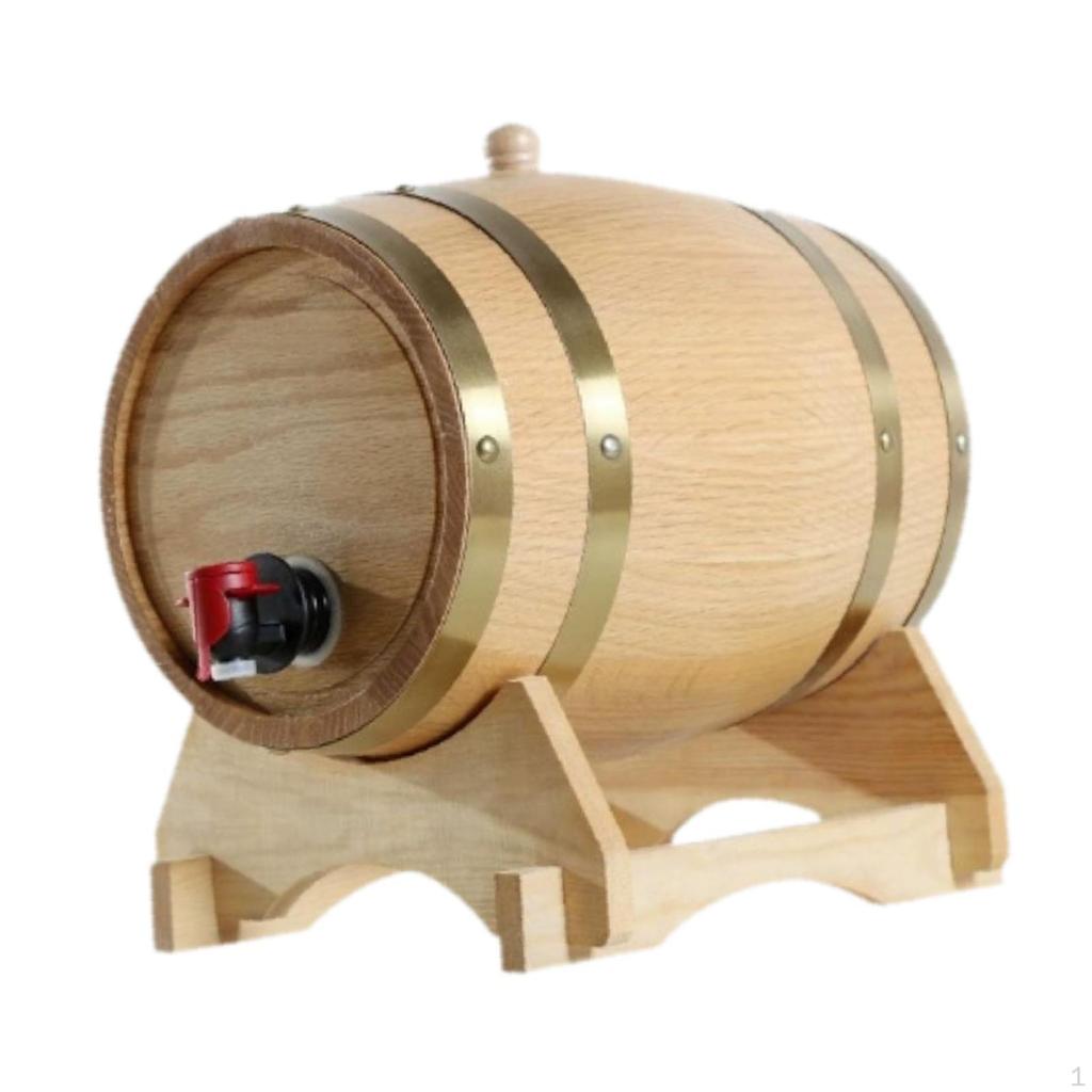 5L Wooden Aging Barrel Wine Gift Vintage Style Container Beer
