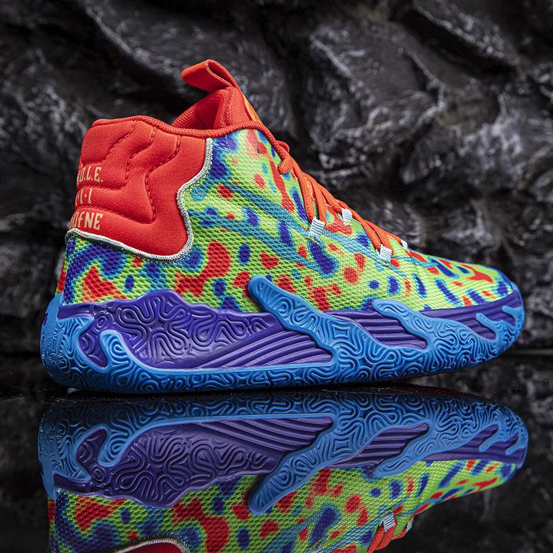 Die Melo Ball Basketballschuhe der dritten Generation für männliche Studenten im echten Kampf, Stoßdämpfung auf Zementboden, verschleißfest und rutschfest chil