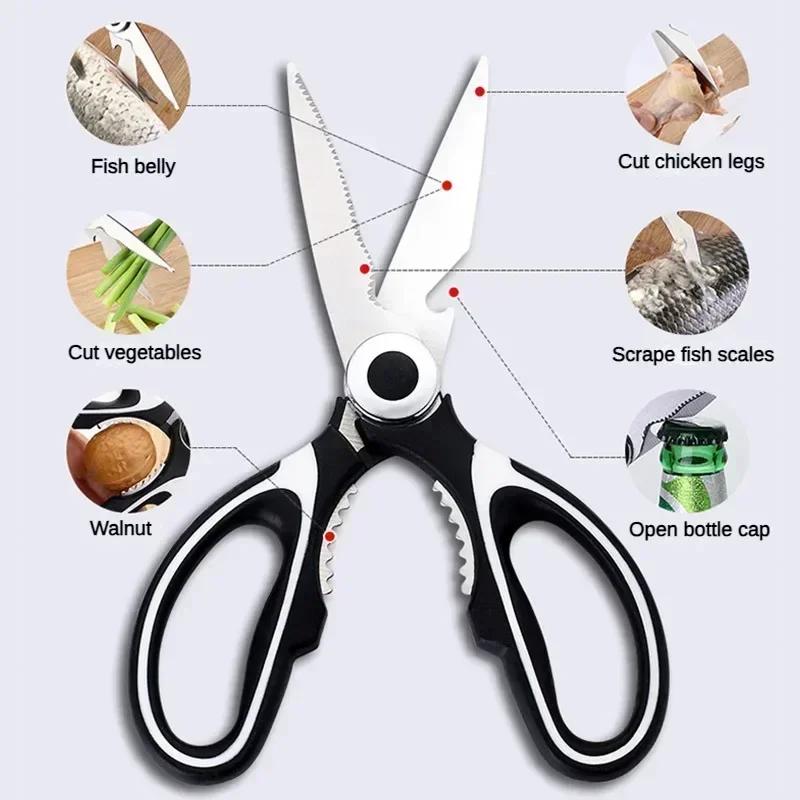Multifunctional Scissors Household Anti-rust and Anti-slip Handles 1PC Hot Selling Multifunctional Scissors Kitchen Acceesories
