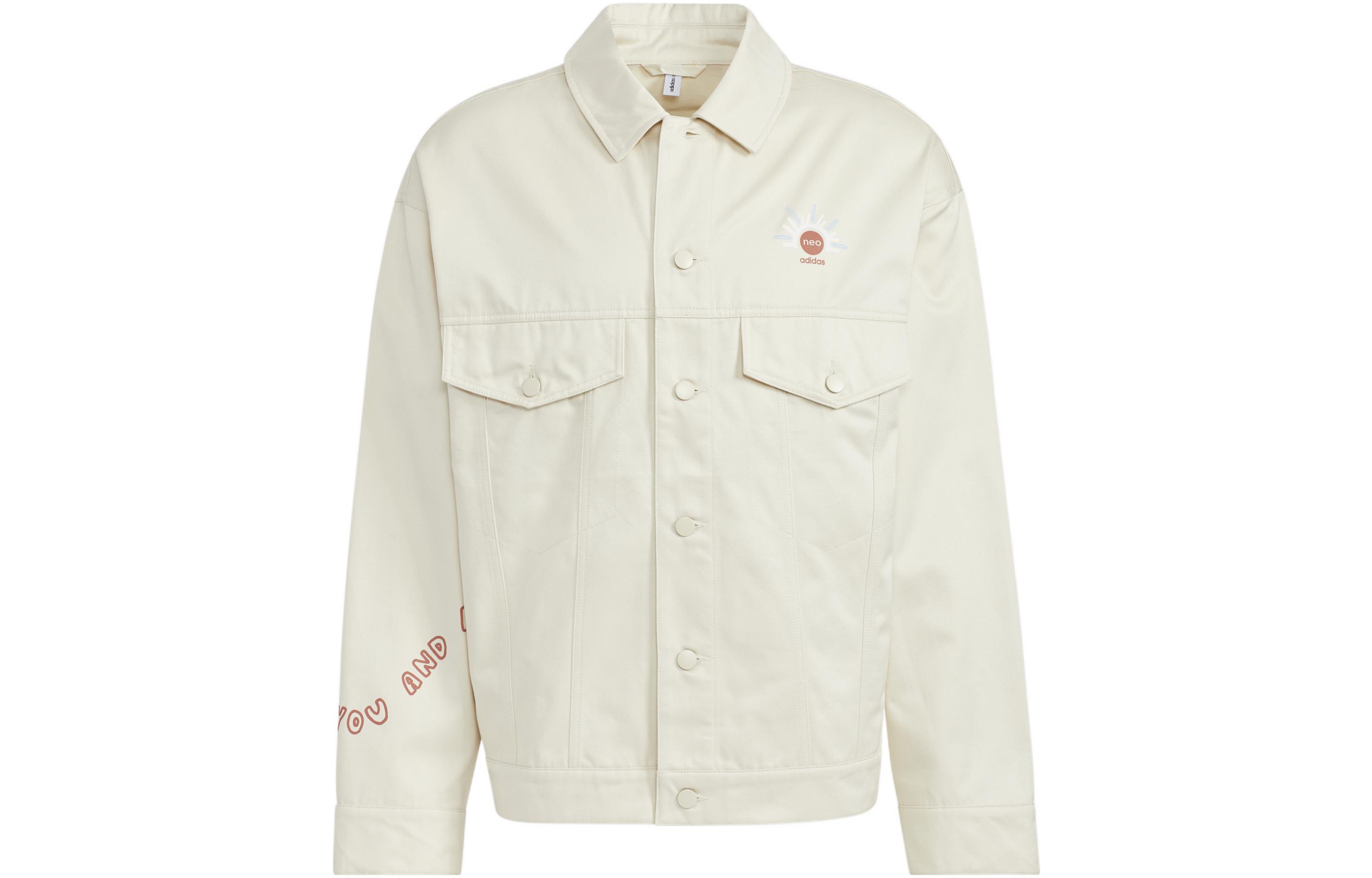Adidas Neo Jackets Unisex Yellow/White Lapel Moderate Other HM7435 L