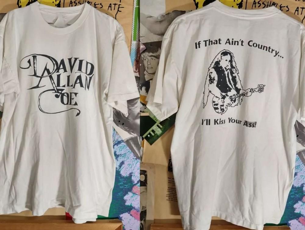 

Vintage 90s David Allan Coe If That Ain_t Country T-shirt 2 Side M
