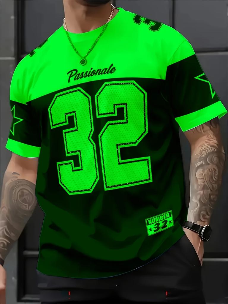 Men's Summer Casual Sports 3D Digital Print T-Shirt