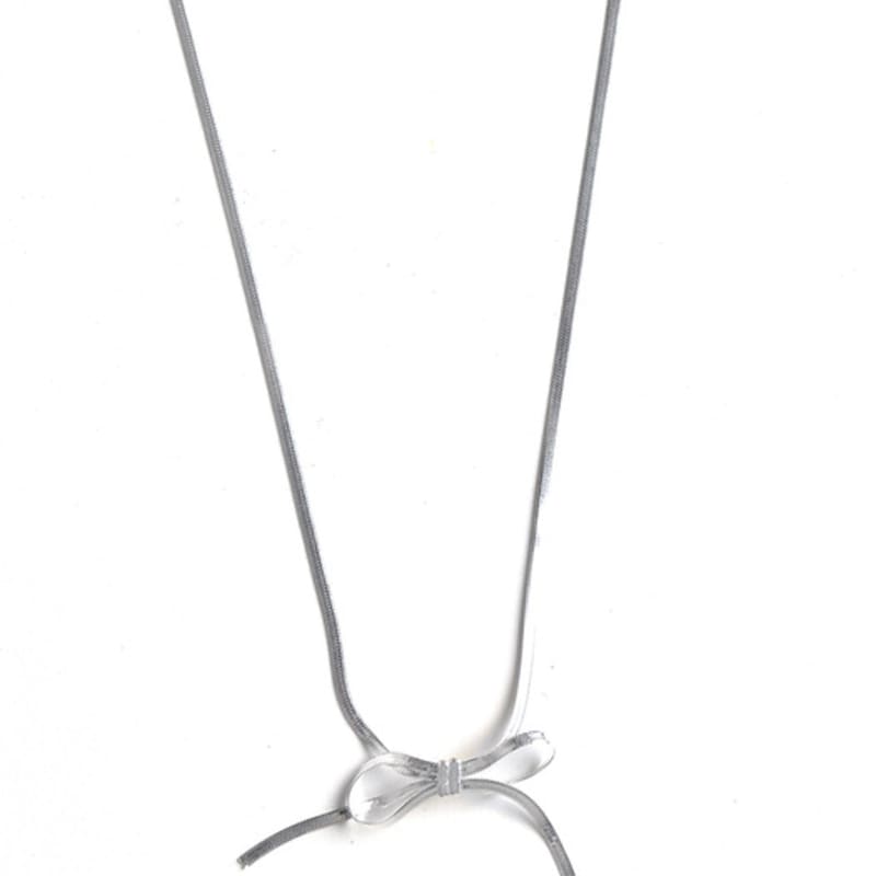 TOU [Silver925] WE011 Silver snake ribbon necklace
