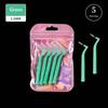 5pcs 0.6-1.2mm L Shape Interdental Brush With Box Orthodontic Dental Tool Teeth Cleaning Toothpick Oral Hygiene Dental Flosser