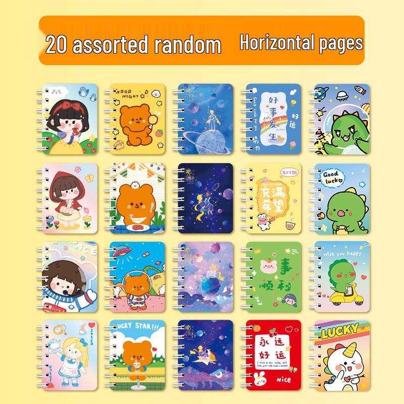 Cute Cartoon Girly Heart Mini Notebook - Portable Pocket Size