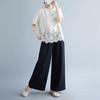 2026 Summer Plus Size Lace Patchwork Top - Japanese Korean Style