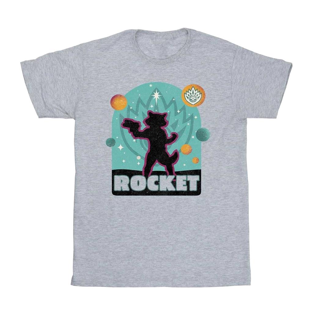 Guardians Of The Galaxy Band 3 Mädchen Rocket Raccoon Abzeichen T-Shirt