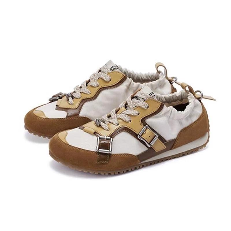 Color matching breathable net casual board shoes flat shoes 2025 spring and summer round head retro lightweight fashion Forrest Gump shoes sports shoe