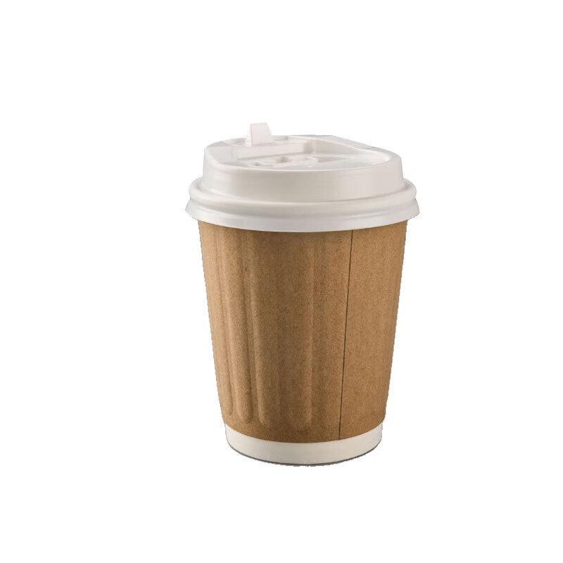 

Homeglen Disposable Kraft Paper Coffee Cups with Lids