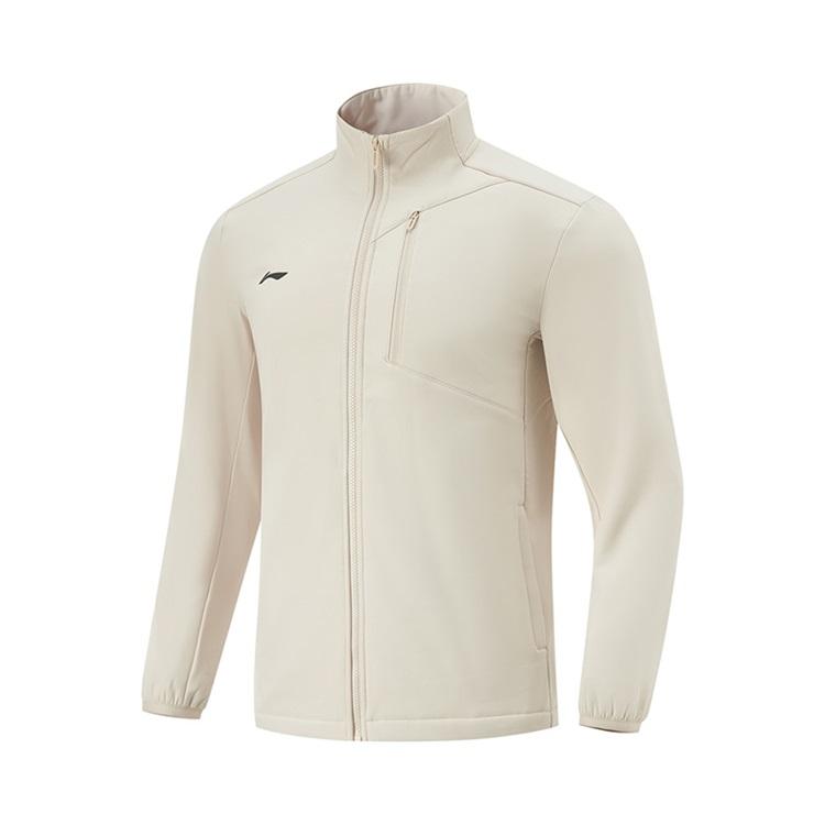 Li Ning Fleece Lined Athleisure Fitness Stand Collar Zippers Jackets & Coats Men s ASJKC35-3 3XL