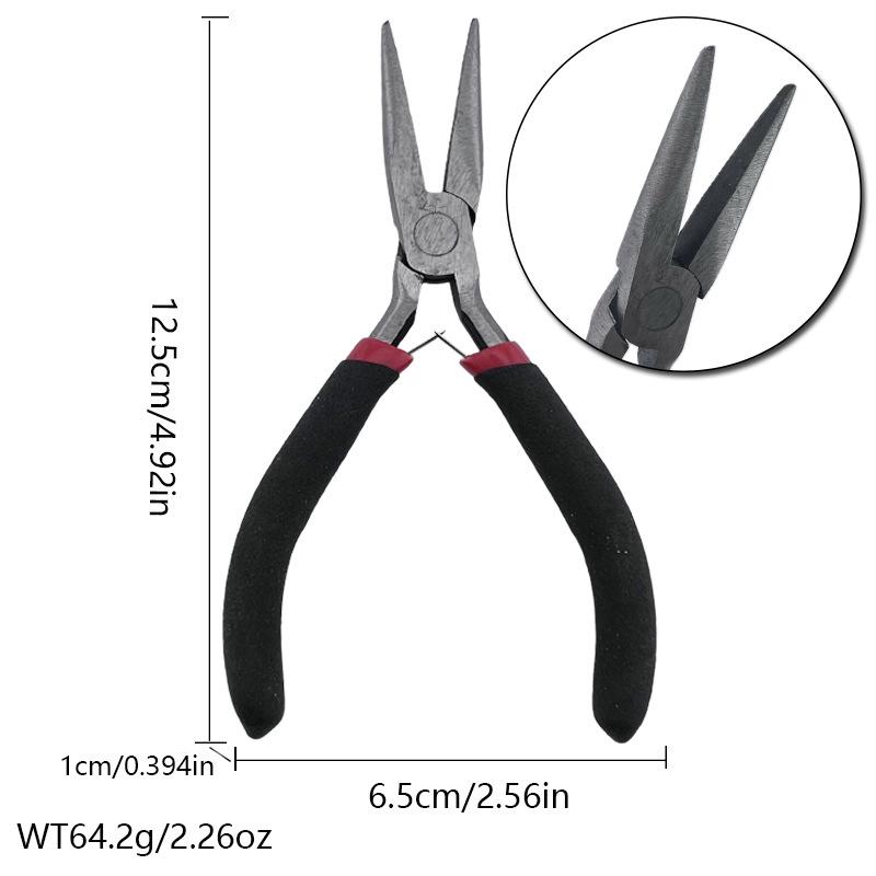 Handmade 5" Pink Handle Toothless Needle Nose Jewelry Pliers Set