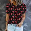 Round Neck Short Sleeved T-shirt for Women's Summer Loose Top Shirt