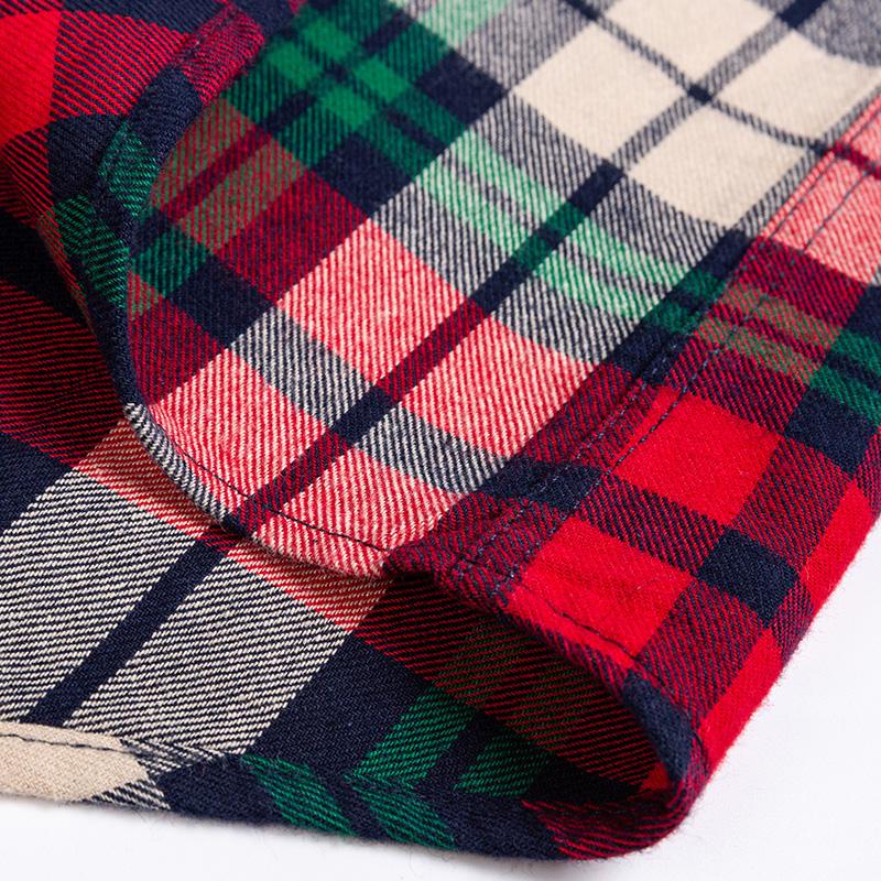 8XL Herren Flanellhemden Herren Langarm Freizeit Herrenhemden Langarm 100% Baumwolle Große Größe Einzelne Tasche Herren kariertes Hemd