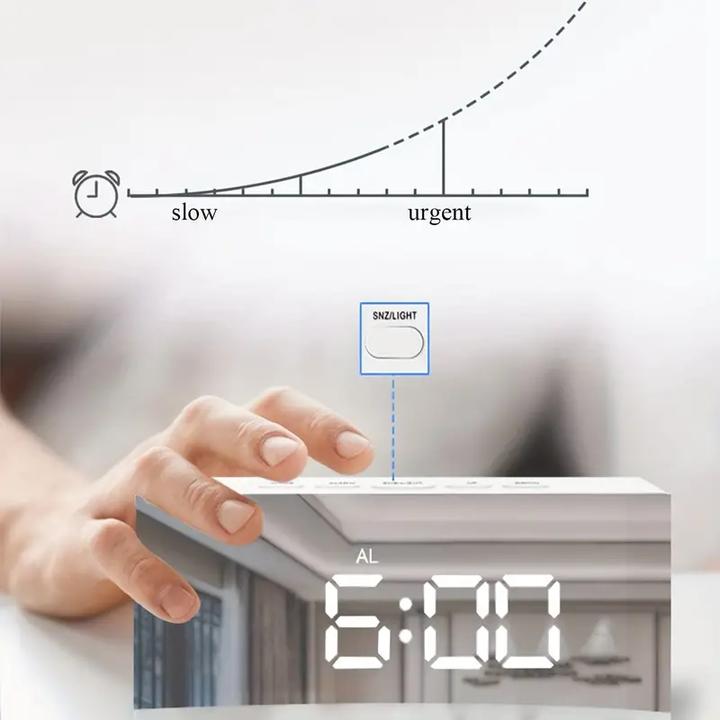 Desktop Clock Pendulum Digital Electronic Time Display Small Ornament Multifunctional Snooze Alarm Clock