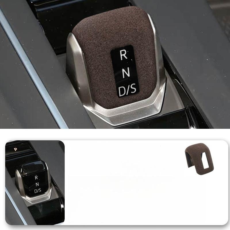 For Volkswagen Black Red PU Leather Universal Car Gear Shift Knob Gear Stick Manual Transmission Shifter Lever sticker