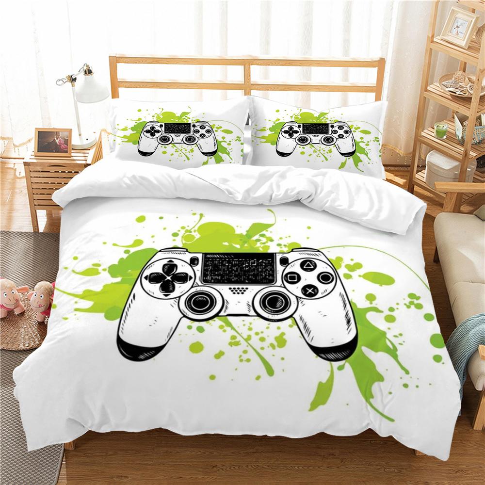Gamepad Printing Bedding Sets Comforter Duvet Cover Bedroom Bed Set Pillowcase Microfiber Bedding Suit Comfortable