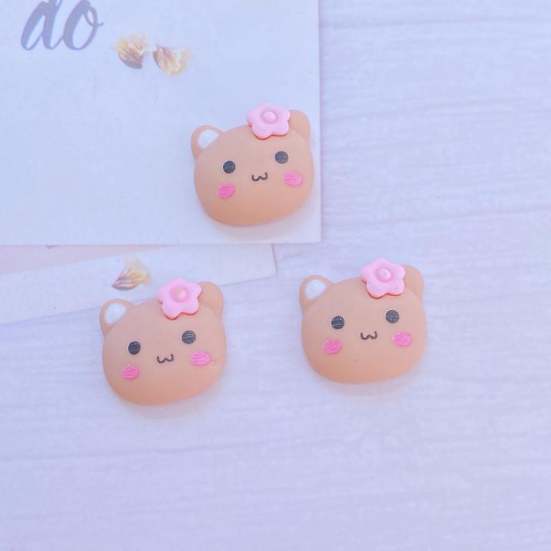 10Pcs New Mini Cute Cartoon Bear/Rabbit Series Flat back Resin Cabochons Scrapbooking DIY Jewelry Craft Decoration Accessorie
