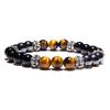 Natural Stone Tiger Eye Beads Bracelet Handmade Casual Jewelry for Men Women Fashion Adjustable Bracelet Hommes Bijoux Gift