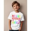 Tailles européennes T-shirt graphique pour enfants sur le thème des mathématiques « Sois comme la soustraction & Fais la différence » - Design coloré - Inspiré