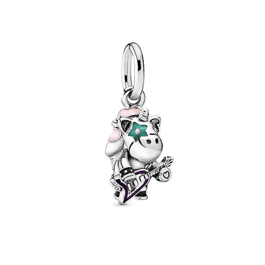 Animal Series Bead Dog Owl Turtle Fox Teddy Bear Dangle Charm Fit Original European 925 Sterling copper Bracelet DIYZircon Gift