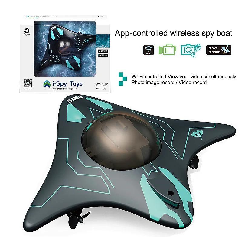 Wifi RC Boat Submarine with Camera Underwater 6CH Remote Control FPV Remote Control Boats Radio Control Toys for Kids Xmas Gifts