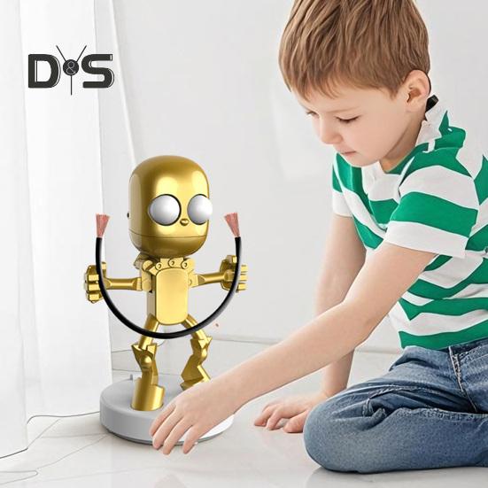 LED Night Light Cute Cartoon Robot Desk Lamp Dimmable Flicker Free USB Rechargeable Bedside Lamp Bedroom Decor