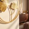 Goldene Wanddekoration Metall Blattgold Wanddeko Moderne Runde Blattdekoration Wohnzimmer