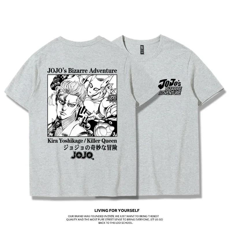 Módní Jojo Bizarre Adventure Tričko s krátkým rukávem Vaporwave Estetické tričko Jotaro Harajuku Y2k Tričko Oversized Muži Dámské Topy