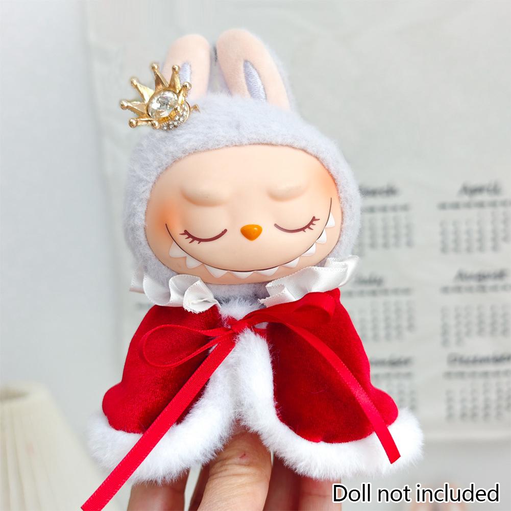 Clothes for 17cm Labubu Fashion Clothes Cape Bibs Cozy Miniature Clothes Doll Mini Fashion Accessories