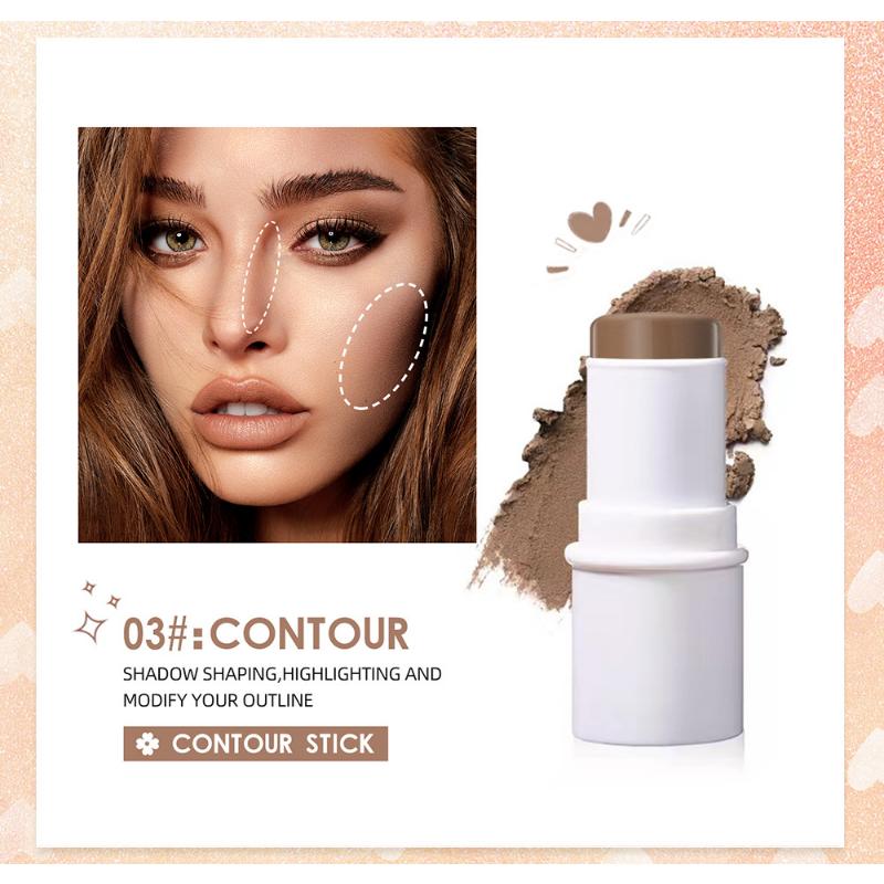 QIBEST Multifunctional Makeup Stick Highlighter Blush Stick Lipstick Highlighter Trimmer Stick