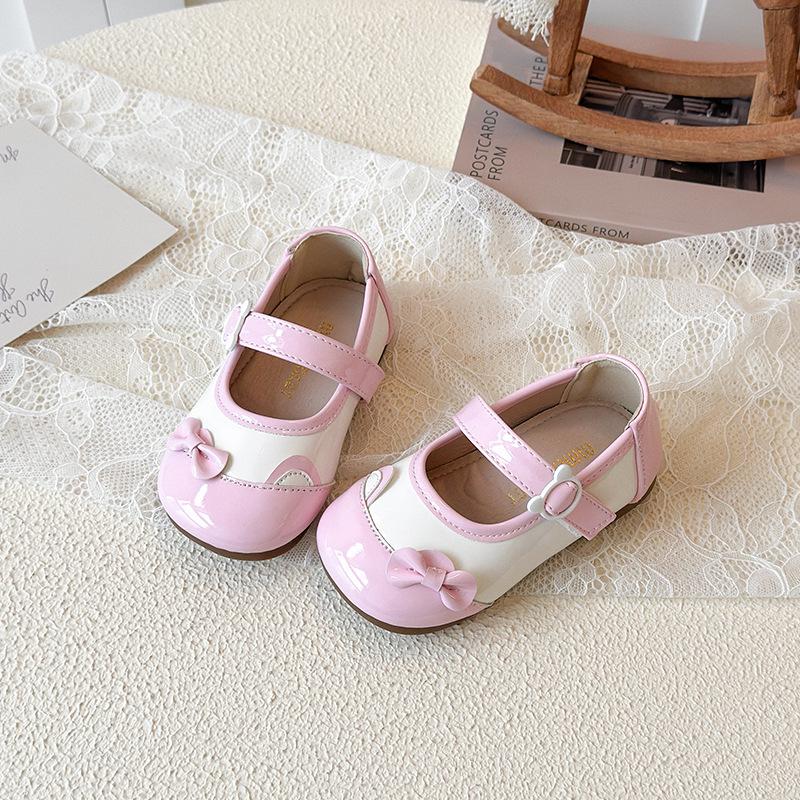 Spring-Autumn 2025 Girls' Toddler Princess Shoes: Soft Leather Korean Fashion for Ages 4-10