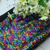 Tessuto Paillettes Ricamate Colorate 3mm Tessuto Paillettes Per Costumi da Palco da Sera Tovaglia per Sfondo Borsa da Viaggio Vestiti per Bambole Accessori Fai da Te Tessuto