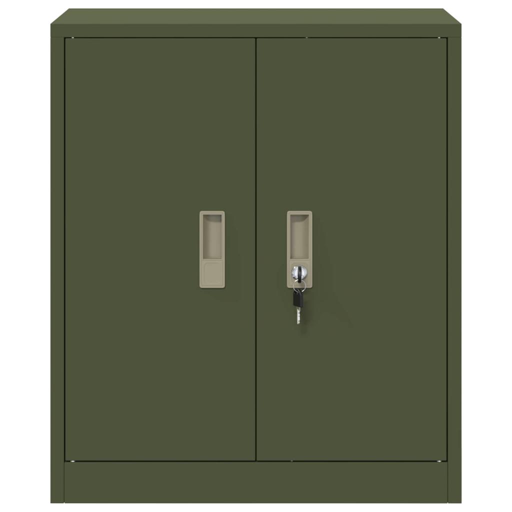 Storage Cabinet Olive Green 60 X 40 X 70 Cm Steel